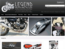Tablet Screenshot of legendmotorcycles.com